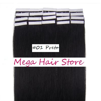 Mega Hair 41cm, 30g, 20pç. (#1 Preto)