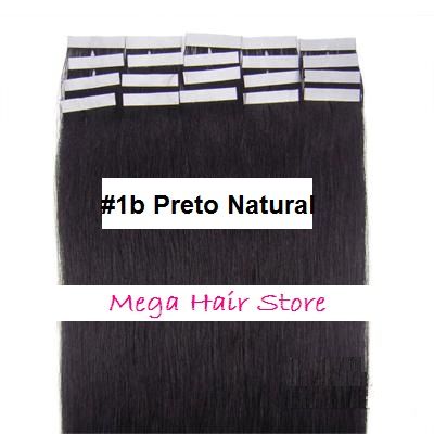 Mega Hair 41cm, 30g, 20pç.(#1b Preto Natural)