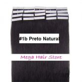 Mega Hair 51cm, 50g, 20pç.(#1B Preto Natural)
